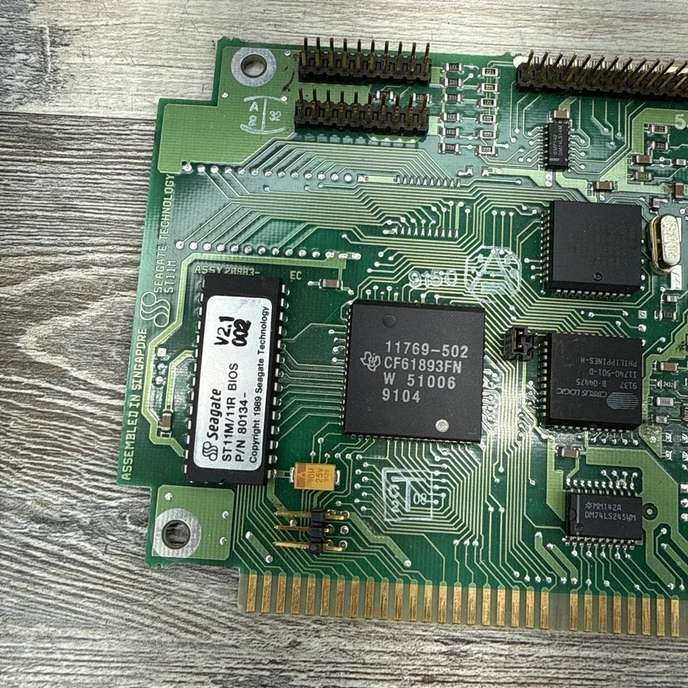 Vintage 1989 Seagate ST11M/11R V2.1 Disk Drive Controller ISA Card - Untested